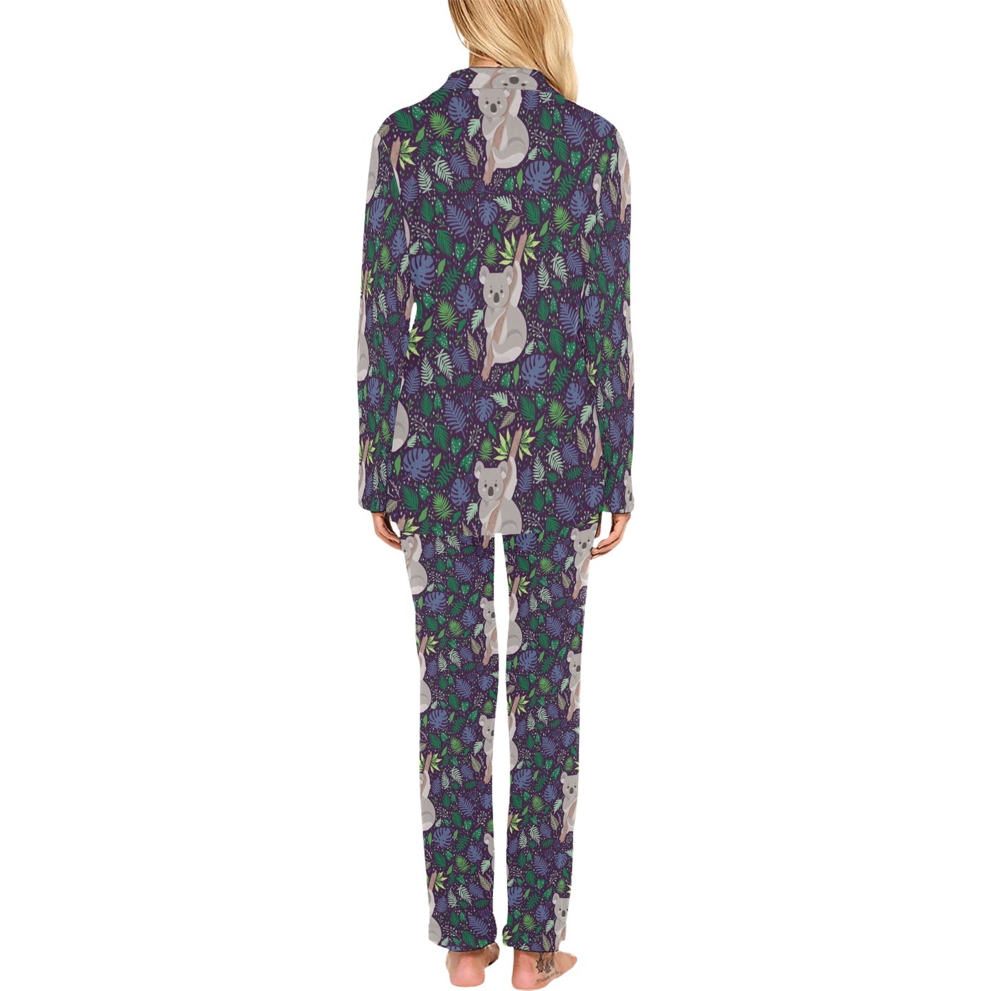 Koala Pattern Print Design 06 Women's Long Pajama Set