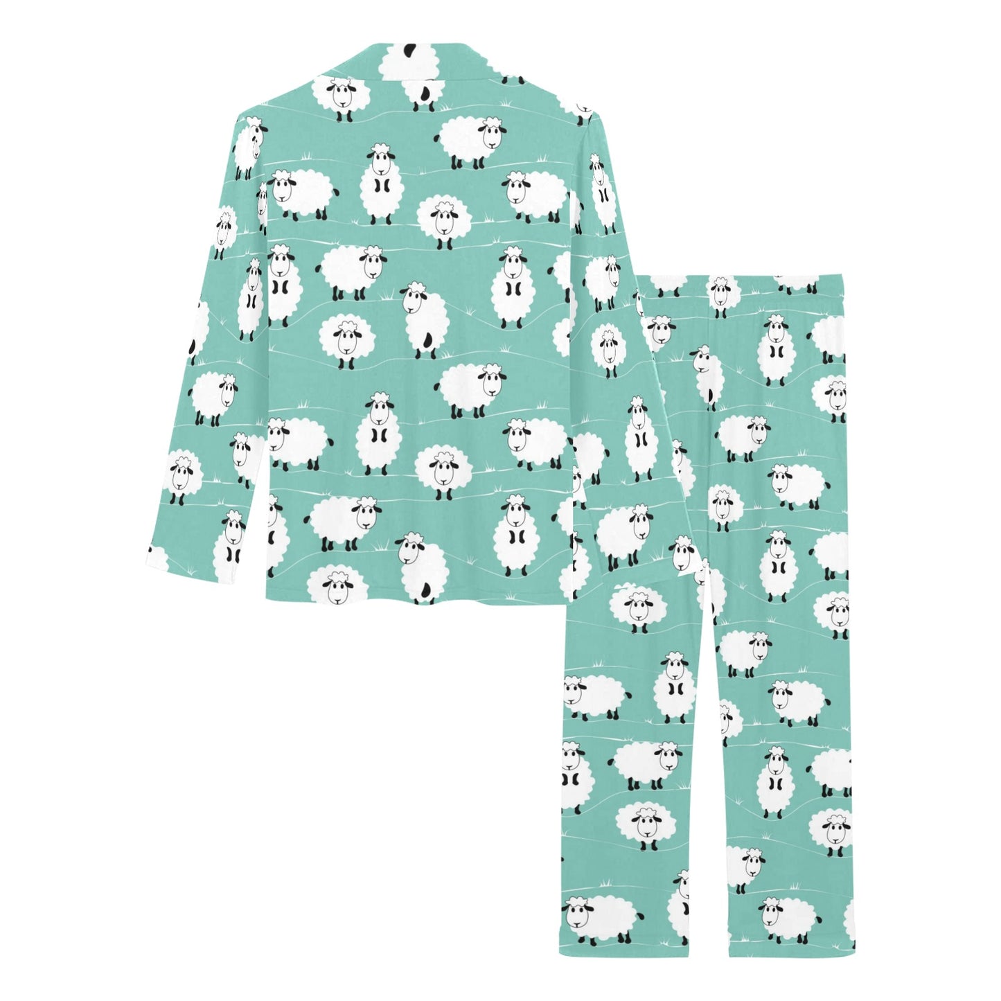 Sheep Print Design LKS404 Women's Long Pajama Set