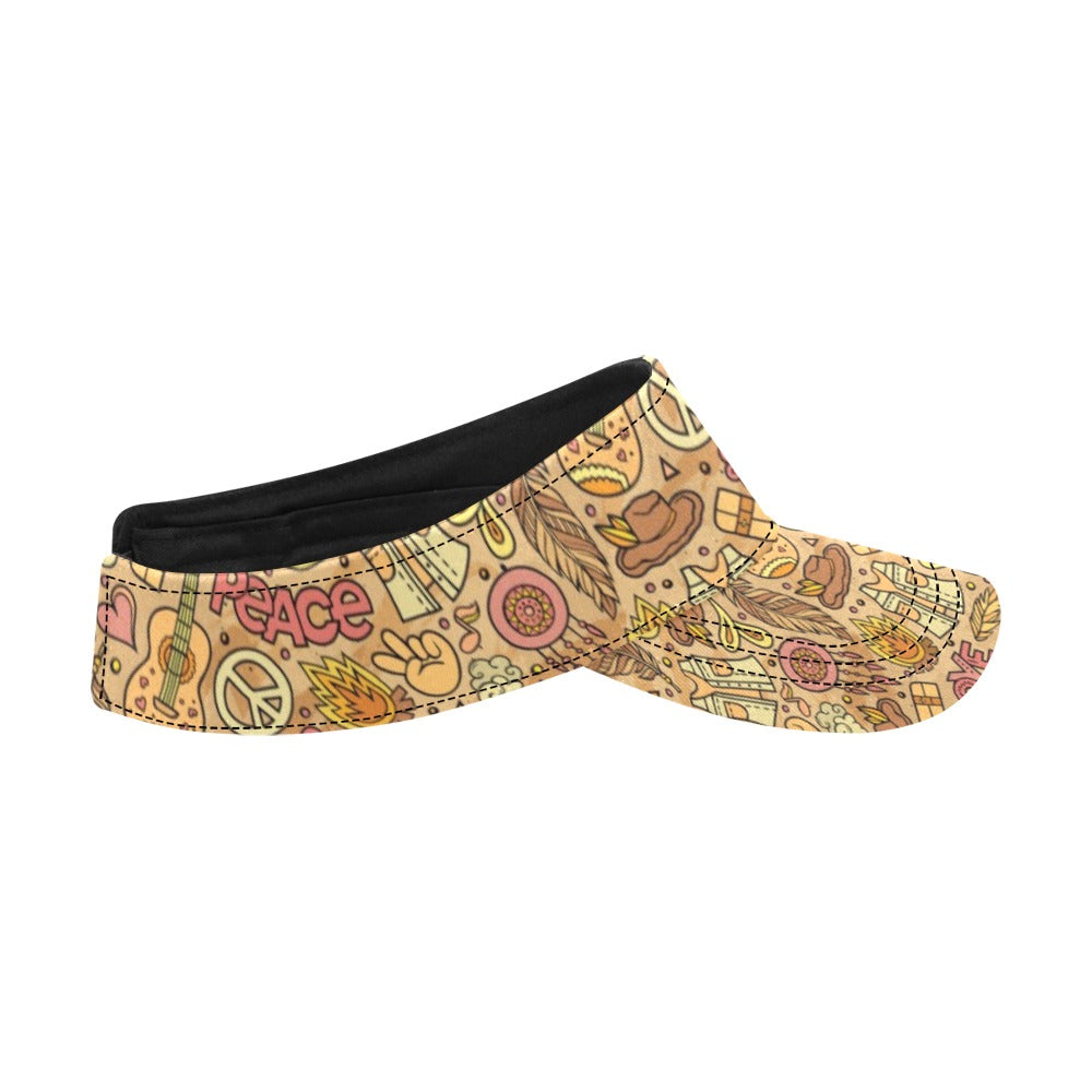 Hippie Print Design LKS305 Unisex Sun Visor