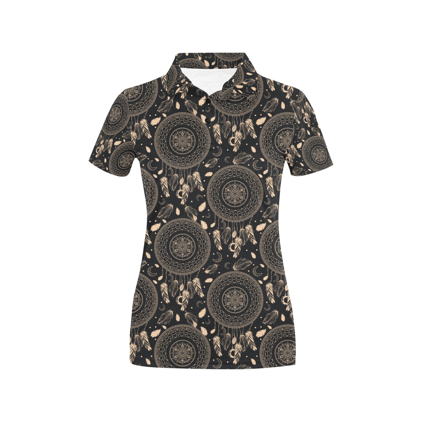 Dream Catcher Mandala Boho Moon Women's Polo Shirt