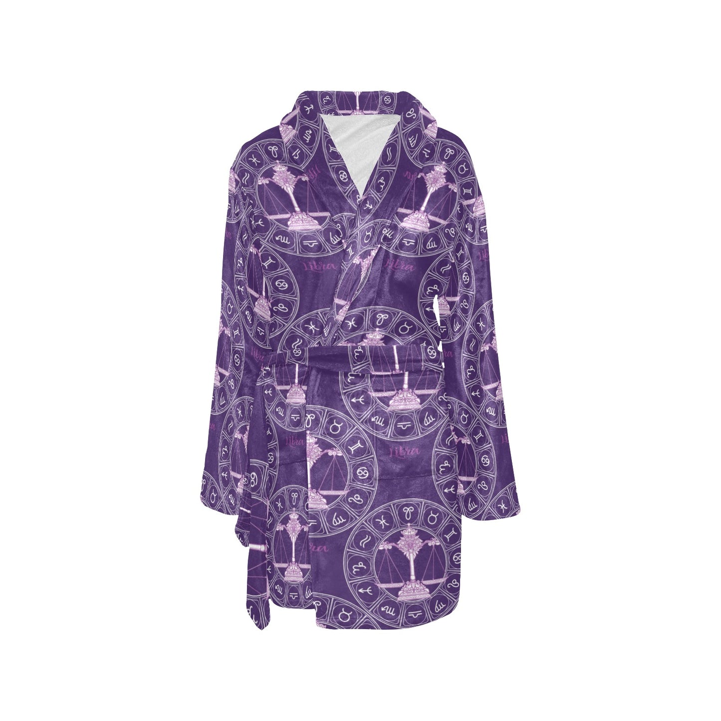 Libra Pattern Print Design 03 Women's Fleece Robe