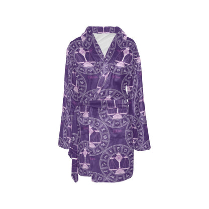 Libra Pattern Print Design 03 Women's Fleece Robe