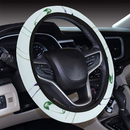Safety Pin Print Design LKS303 Steering Wheel Cover with Elastic Edge