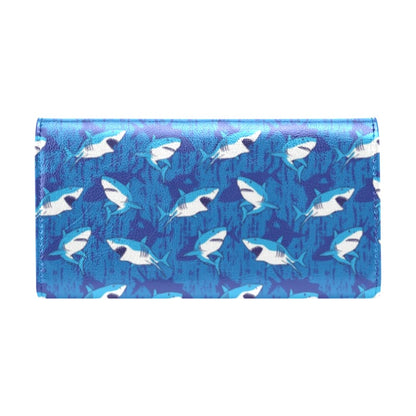 Shark Print Design LKS308 Women's Trifold Wallet