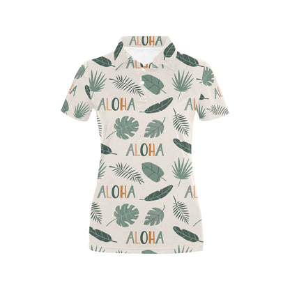 Aloha Hawaii Pattern Print Design 05 Women's Polo Shirt