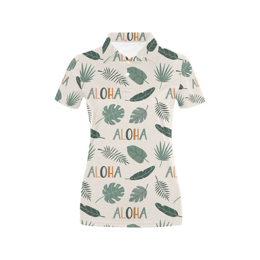 Aloha Hawaii Pattern Print Design 05 Women's Polo Shirt