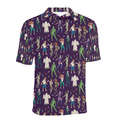 Creepy Zombie Print Design LKS302 Men Polo Shirt