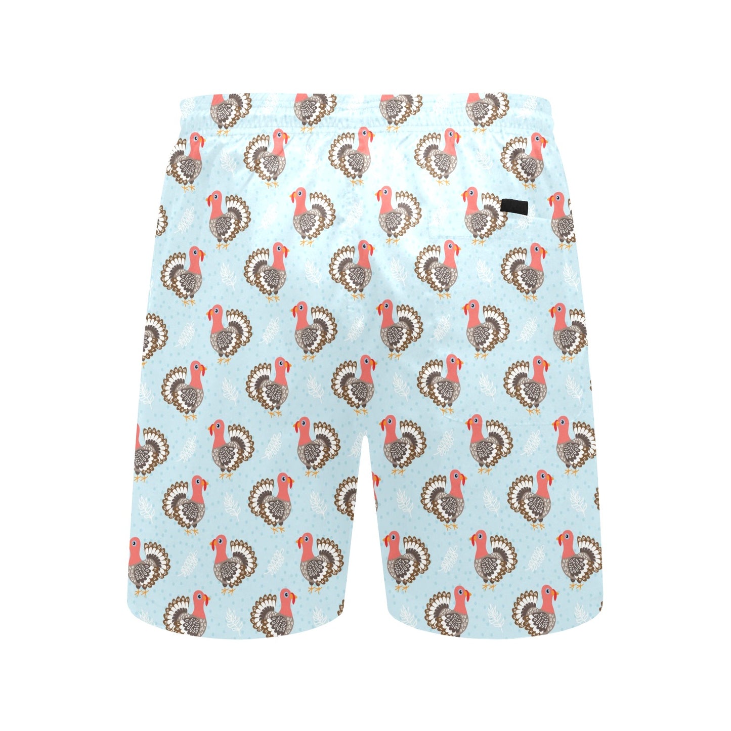 Turkey Print Design LKS403 Men's Swim Trunks Beach Shorts