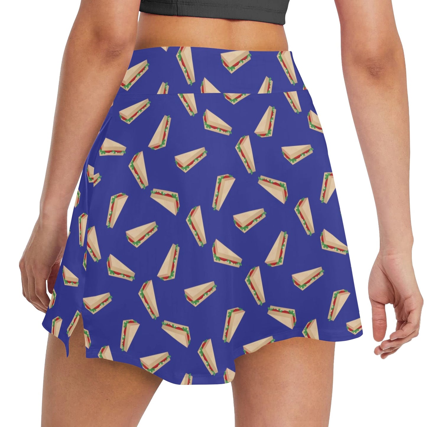 Sandwich Print Design LKS303 Women's Golf Skirt with Pocket