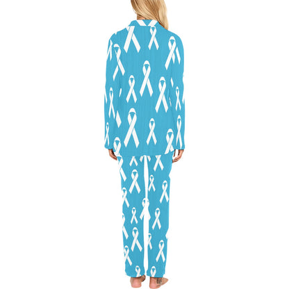 Liver cancer Pattern Print Design 01 Women's Long Pajama Set