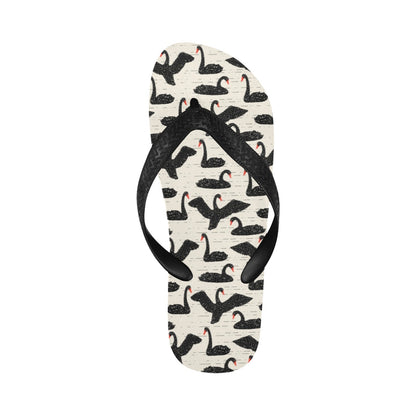 Swan Print Design LKS402 Flip Flops