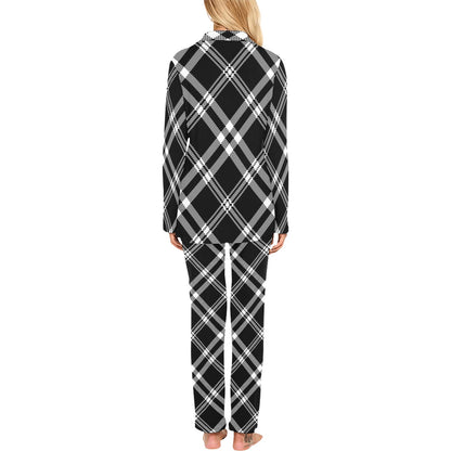 Madras Pattern Print Design 03 Women's Long Pajama Set