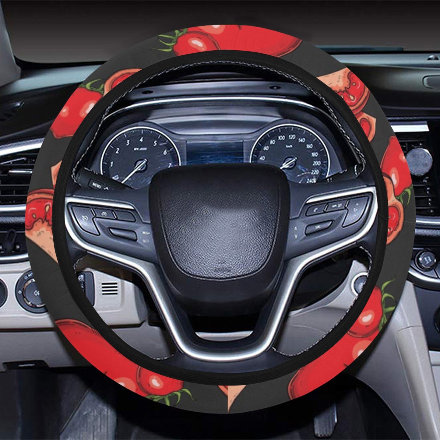 Tomato Print Design LKS303 Steering Wheel Cover with Elastic Edge