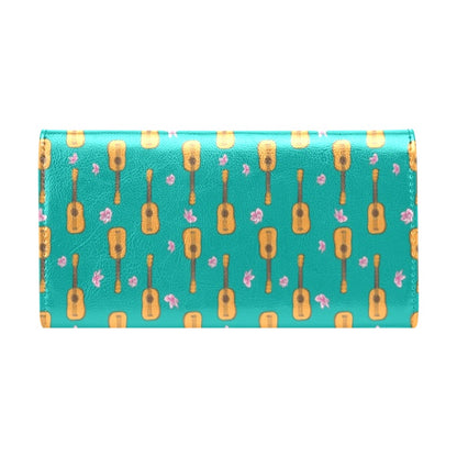 Ukulele Print Design LKS403 Women's Trifold Wallet