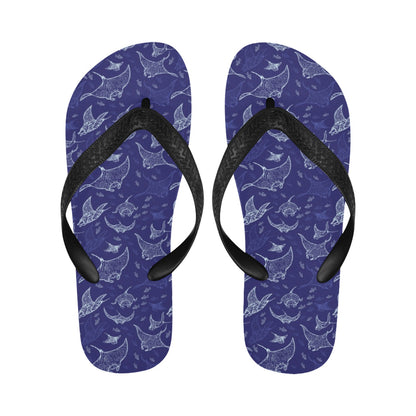 Manta Ray Print Design LKS401 Flip Flops