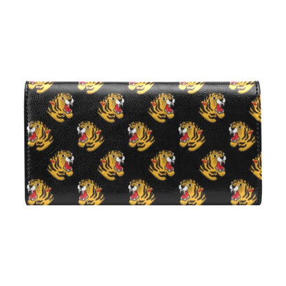 Tiger Head Print Design LKS306 Women's Trifold Wallet