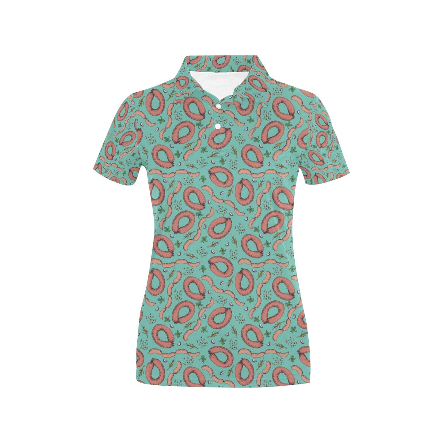 Sausage Print Design LKS303 Women's Polo Shirt