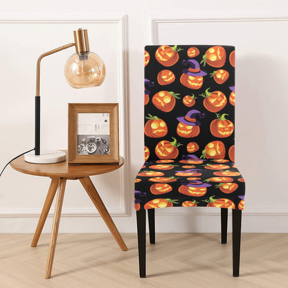 Witch Pumpkin Halloween Print LKS302 Dining Chair Slipcover