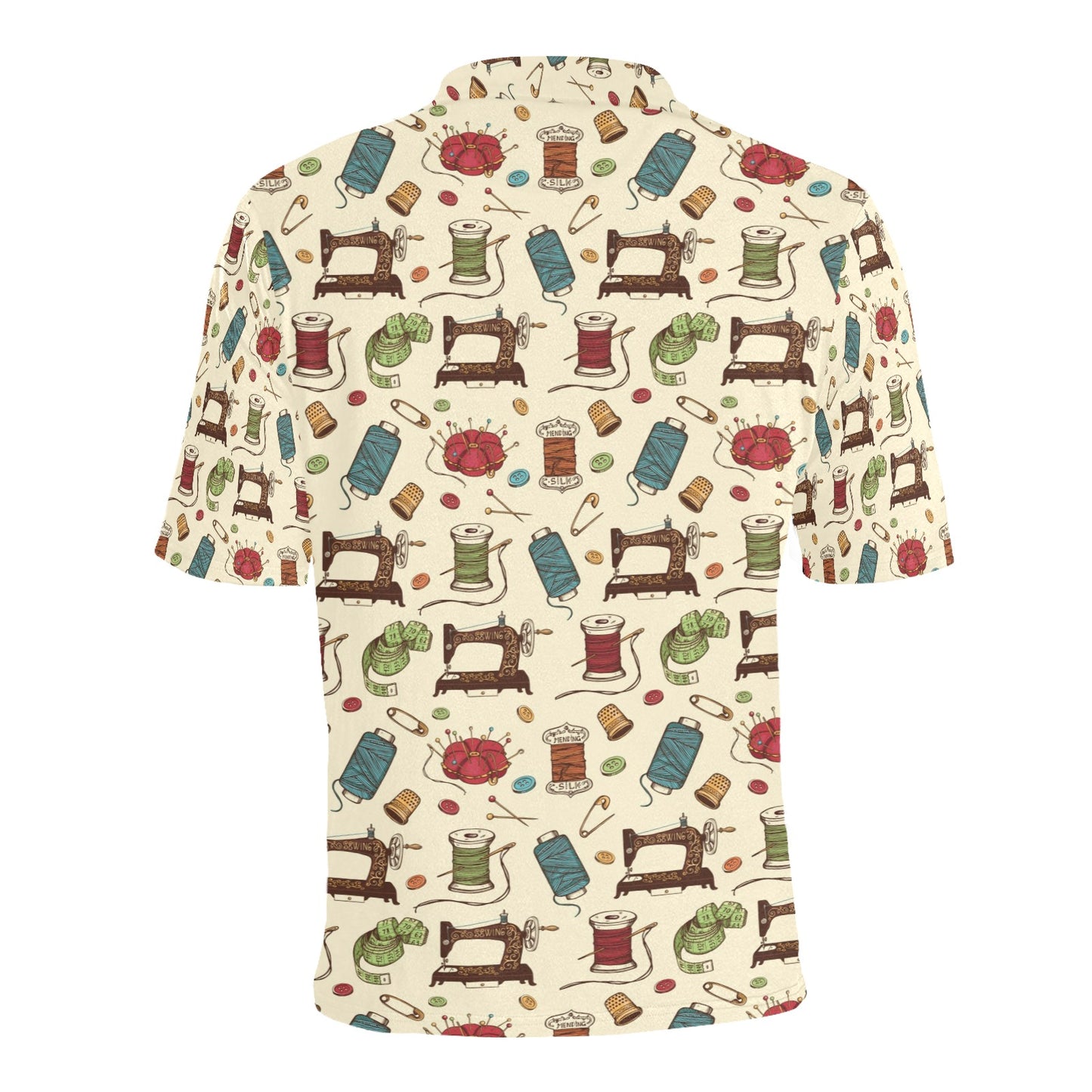 Sewing Equipment Print Design LKS303 Men Polo Shirt