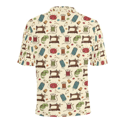 Sewing Equipment Print Design LKS303 Men Polo Shirt