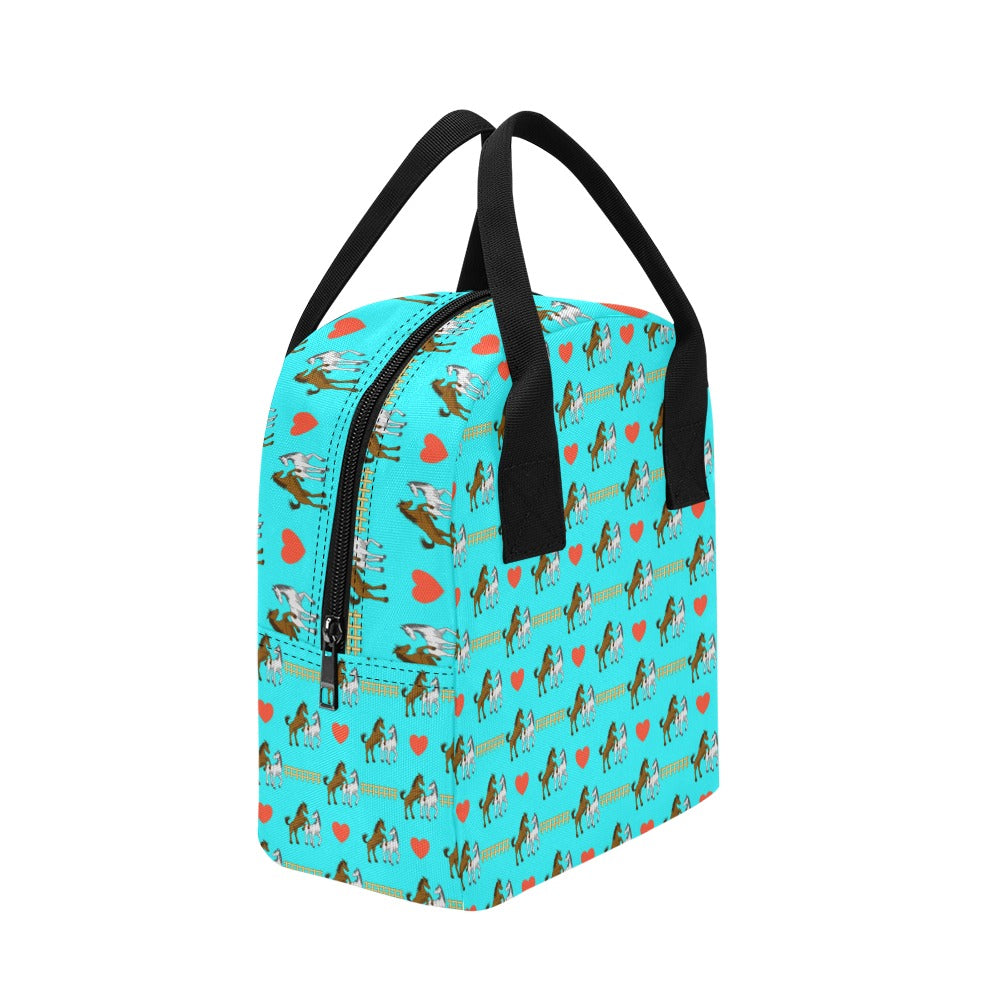 Horse Couple Love Print Design LKS309 Insulated Lunch Bag