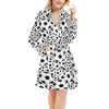 Soccer Ball Print Design LKS301 Women's Fleece Robe