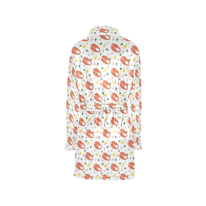 Salmon Steak Print Design LKS303 Women's Fleece Robe