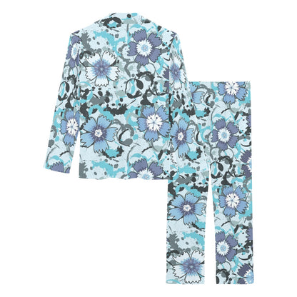 Carnations Pattern Print Design CN04 Women's Long Pajama Set