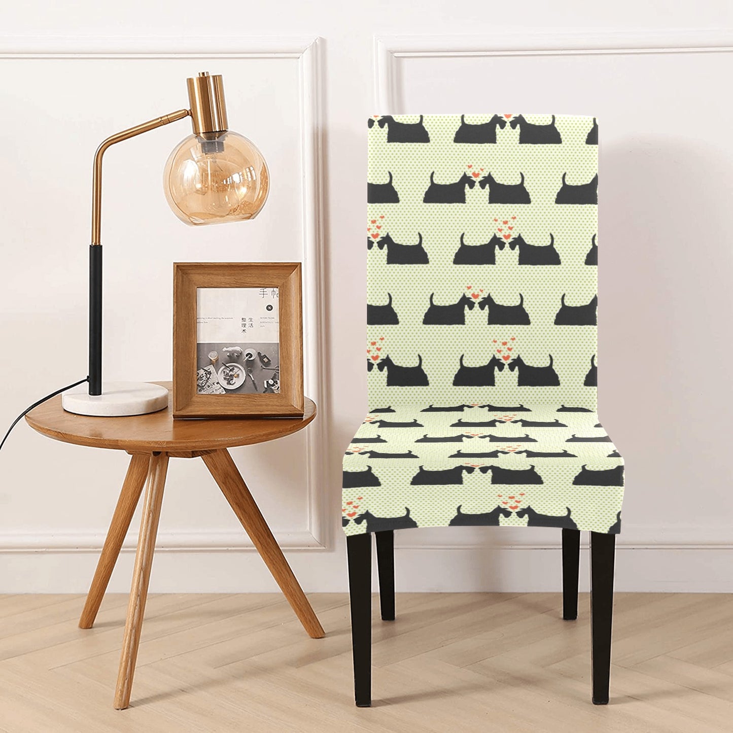 Scottish Terriers Print Design LKS304 Dining Chair Slipcover