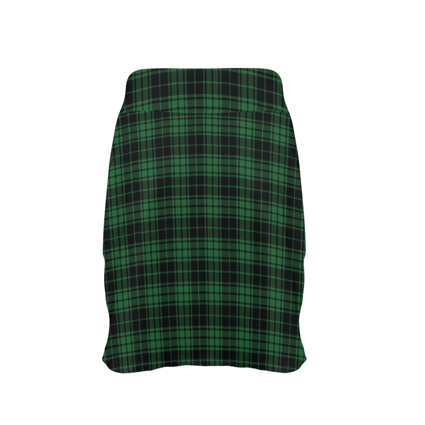 Green Tartan Plaid Pattern 17" Golf & Pickleball Skort with Pockets