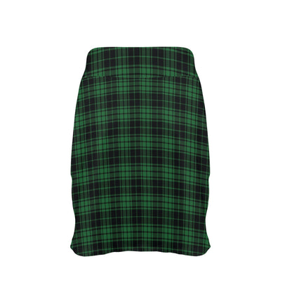 Green Tartan Plaid Pattern 17" Golf & Pickleball Skort with Pockets