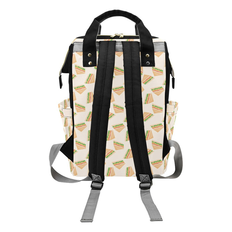 Sandwich Print Design LKS301 Diaper Bag Backpack