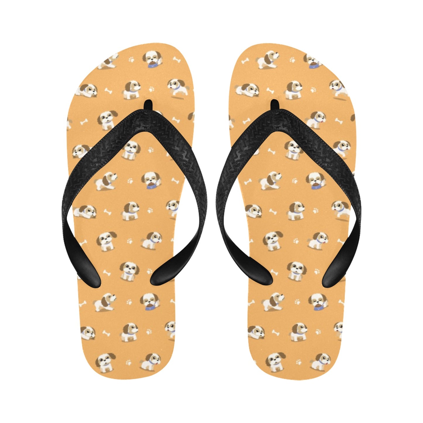 Shih Tzu Print Design LKS304 Flip Flops