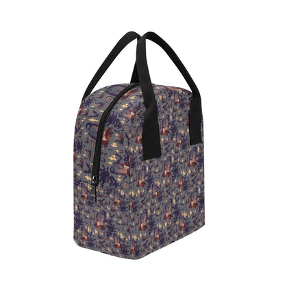 Creepy Graveyard Print Design LKS301 Insulated Lunch Bag
