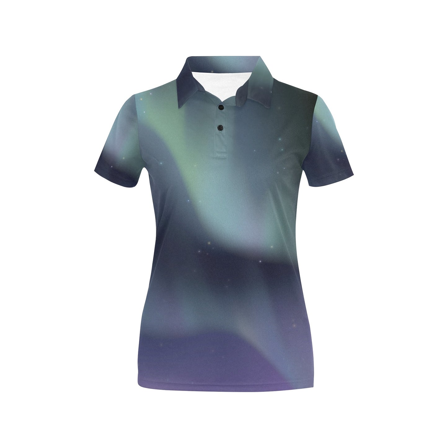 Aurora Borealis Pattern Print Design 01 Women's Polo Shirt