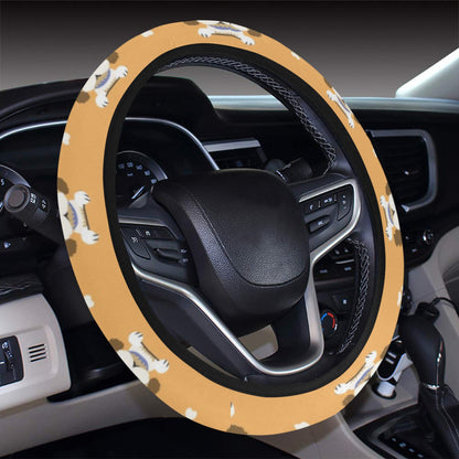 Shih Tzu Print Design LKS303 Steering Wheel Cover with Elastic Edge