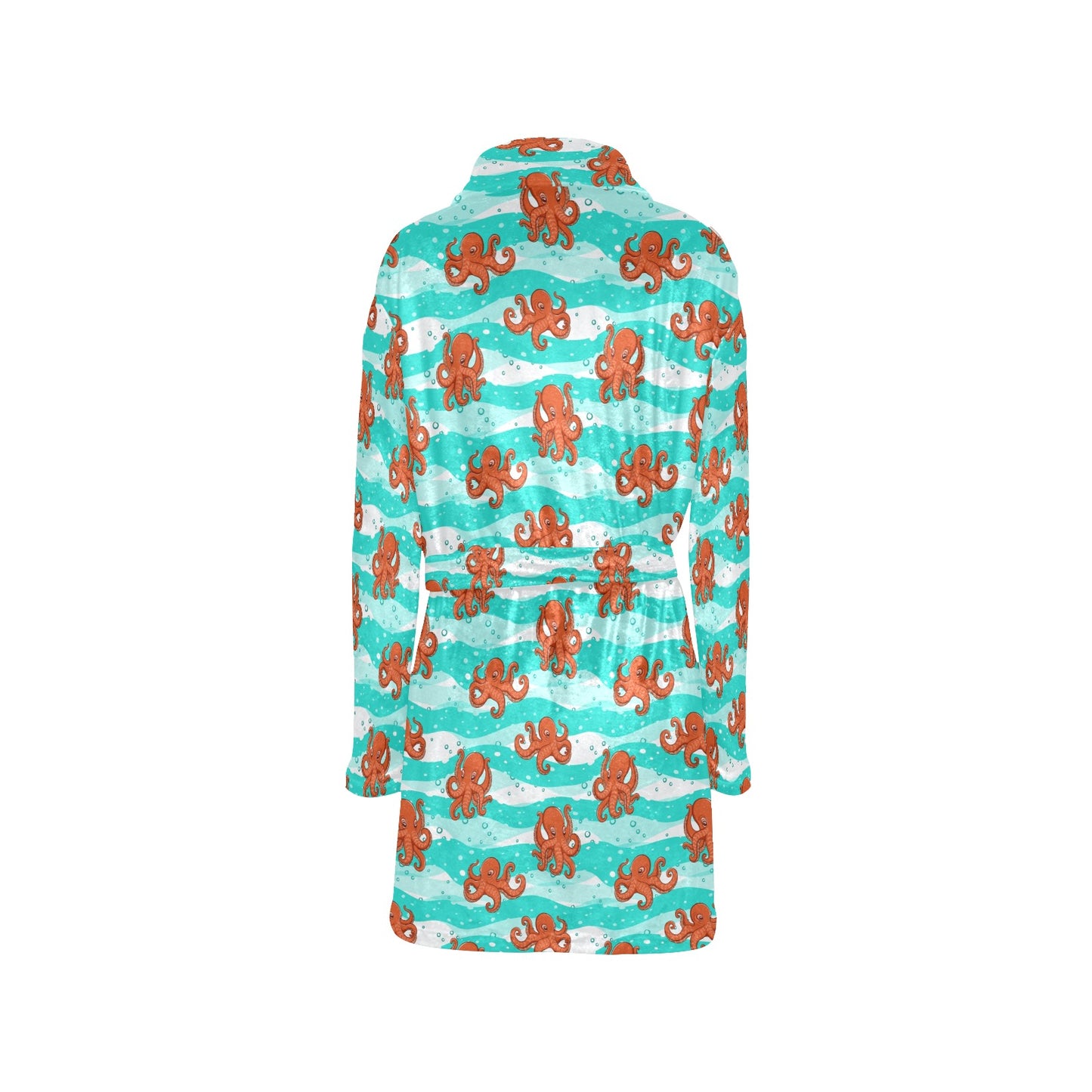 Octopus Cute Design Print Themed Women's Fleece Robe