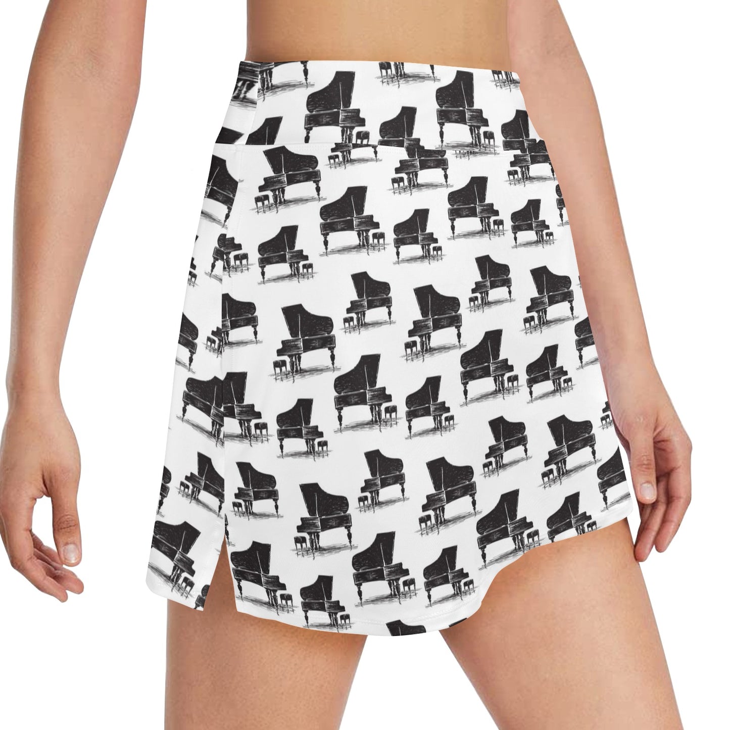 Piano Print Design LKS401 17" Golf & Pickleball Skort with Pockets