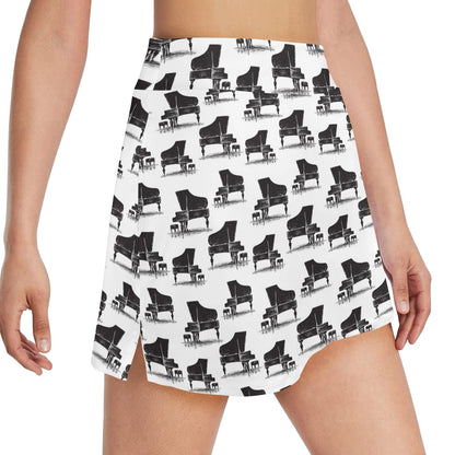 Piano Print Design LKS401 17" Golf & Pickleball Skort with Pockets