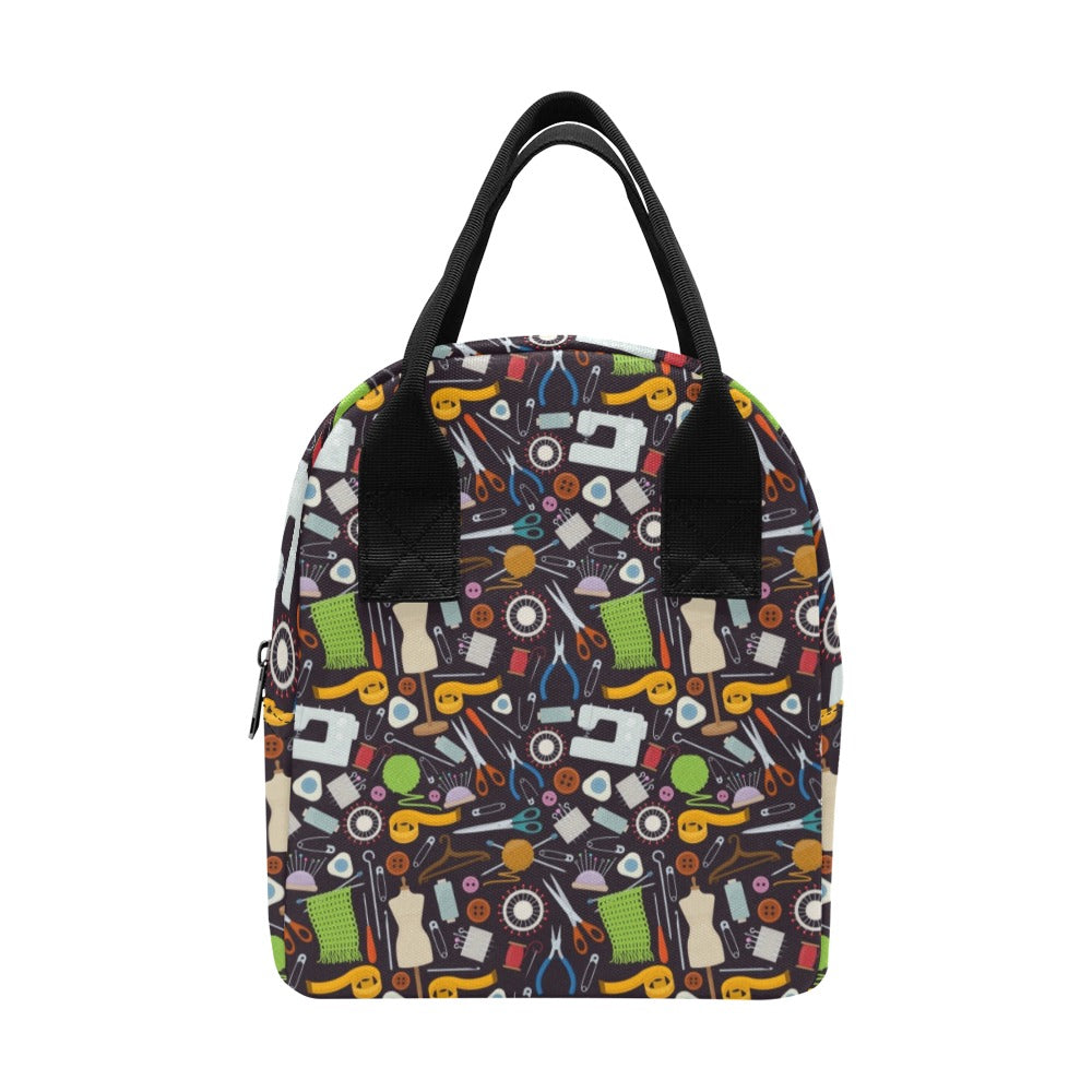 Sewing Equipment Print Design LKS308 Insulated Lunch Bag