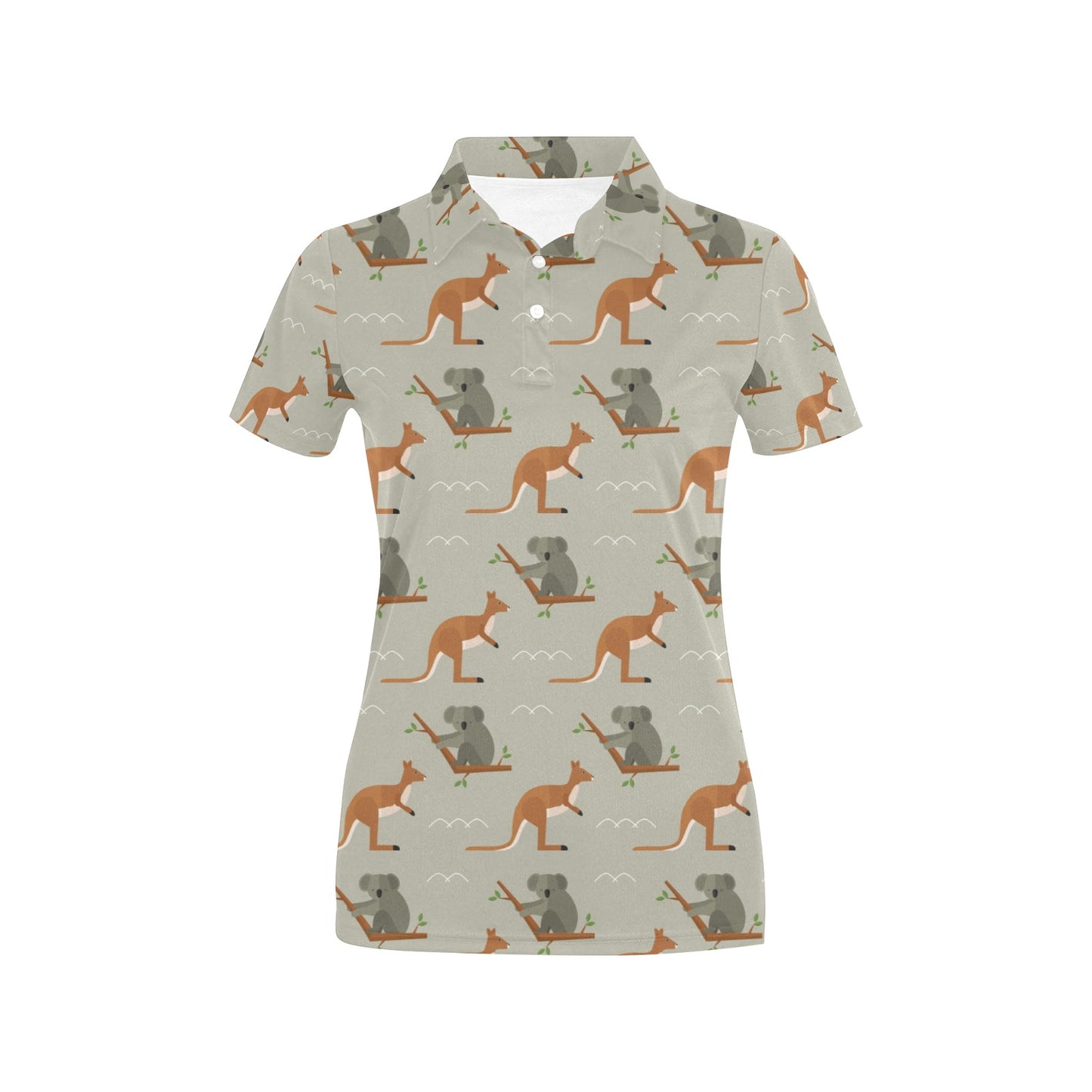 Koala Pattern Print Design 03 Women's Polo Shirt