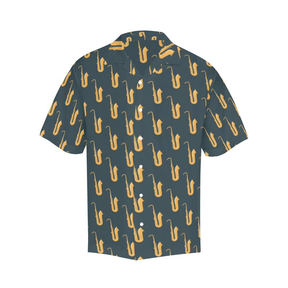 Saxophone Print Design LKS401 Men's Men's Hawaiian Shirt