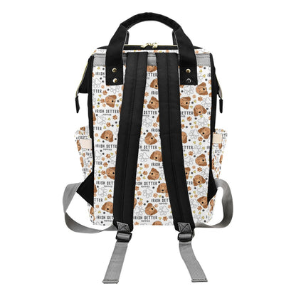 Setters Irish Print Design LKS301 Diaper Bag Backpack