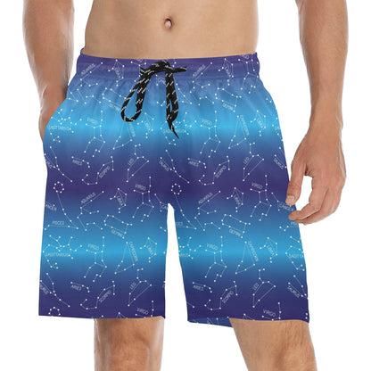 Virgo Print Design LKS302 Men's Swim Trunks Beach Shorts