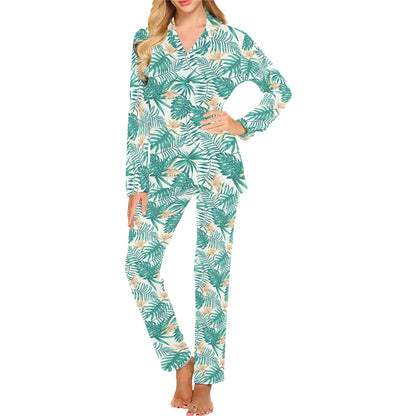 Bird Of Paradise Pattern Print Design 05 Women's Long Pajama Set