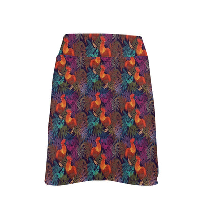 Rooster Print Style 17" Golf & Pickleball Skort with Pockets