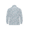 Sakura Bird Print Design LKS304 Long Sleeve Polo Shirt For Men's
