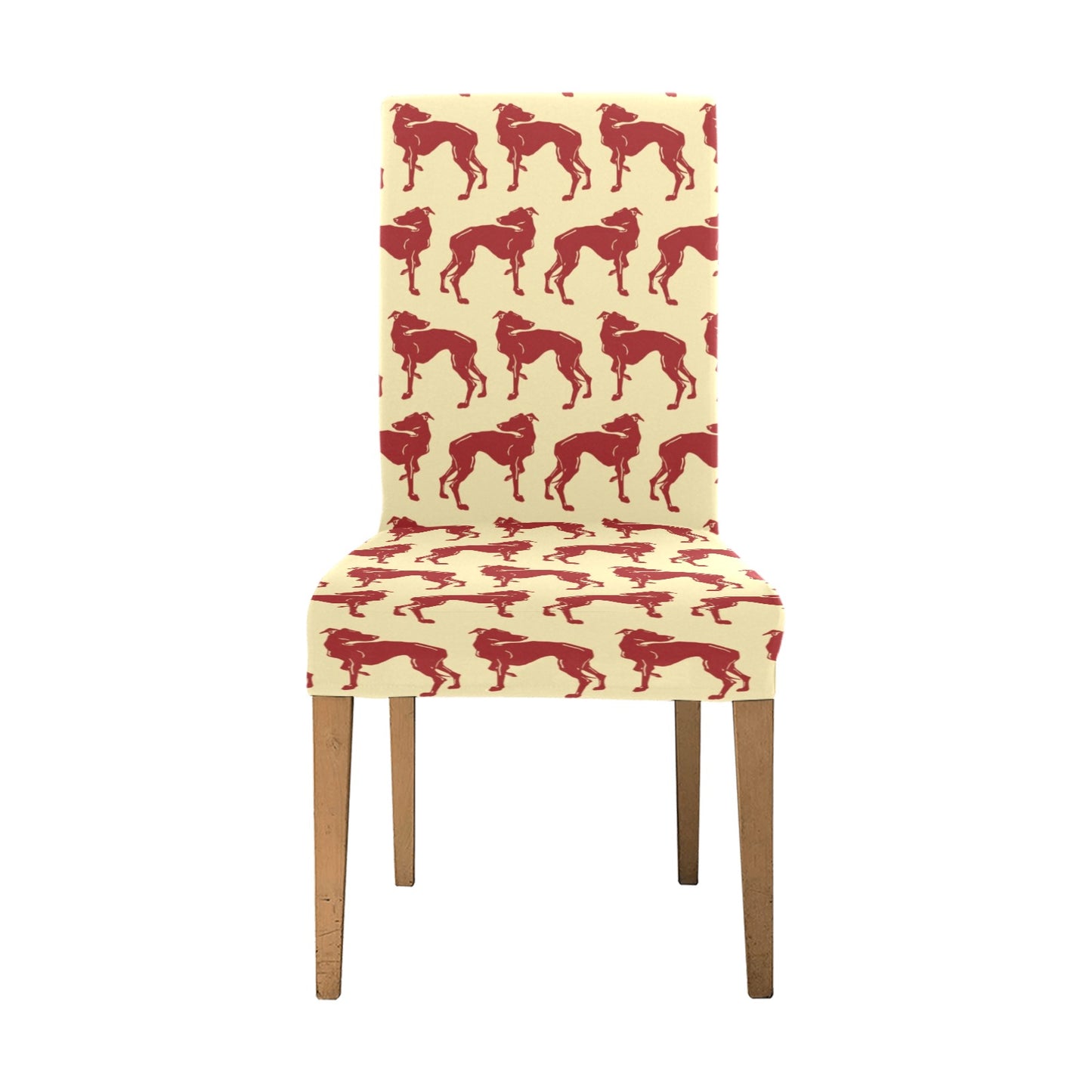 Whippets Print Design LKS301 Dining Chair Slipcover