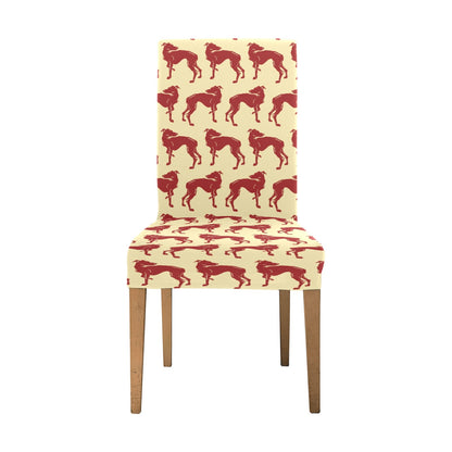 Whippets Print Design LKS301 Dining Chair Slipcover