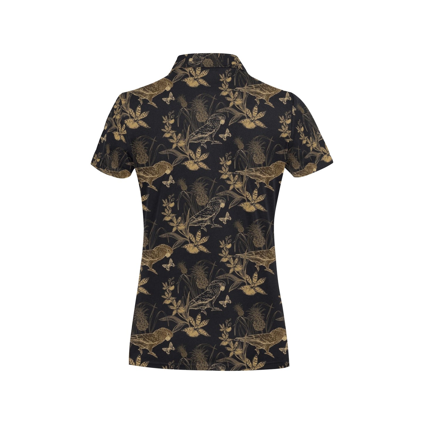 Parakeet Pattern Print Design A05 Women's Polo Shirt